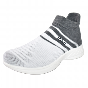 Da Hobby Sport Roma scarpa calzino UYN grigio e bianca